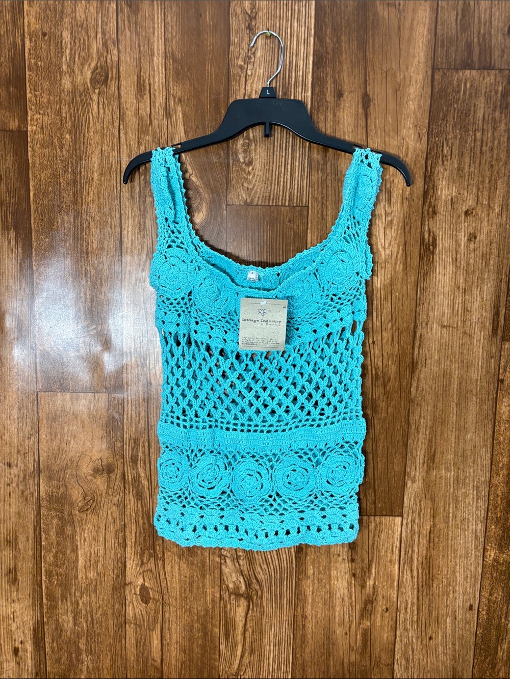 NWT Cottage Industry Crochet Sleeveless Tank Top